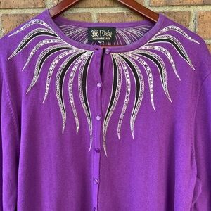 Bob Mackie Wearable Art Cardigan